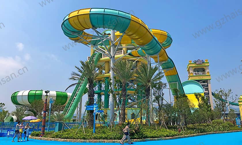 浙江宁波大目湾阿拉的海水上乐园冲天回旋&巨兽碗